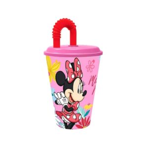 Ποτήρι με καπάκι και καλαμάκι Minnie Mouse 430 ml