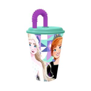 Ποτήρι με καπάκι και καλαμάκι Frozen 430 ml