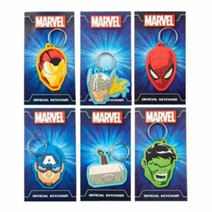Keychain 2D Disney Marvel PVC 6 assorted 6,5x12cm