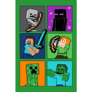 Κουβέρτα fleece Minecraft Size: 100 x 150 cm.