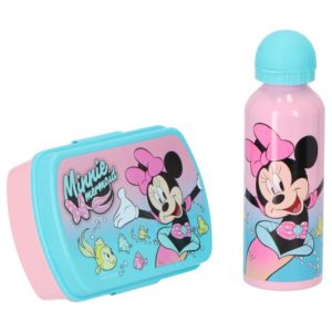 Σετ τάπερ φαγητού με παγούρι αλουμινίου Minnie Mouse