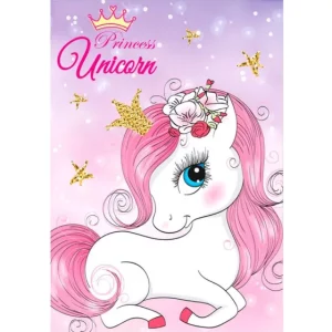 Κουβέρτα fleece Unicorn Size: 100 x 140 cm.
