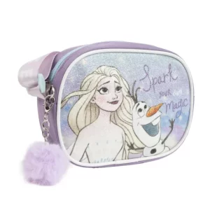 Τσάντα ώμου με glitter Disney Frozen Size: 14.5×10.5×4 cm