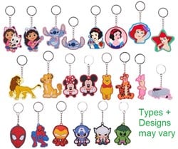 Keychain 2D licenses PVC assorted 8x8cm