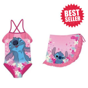 Σετ Ολόσωμο μαγιό με παρεό φούστα Lilo & Stitch Size: 3-8 ετών