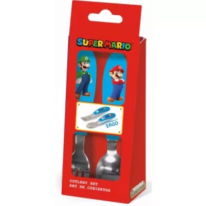 Μεταλλικό σετ κουταλοπίρουνο 2 τμχ Super Mario