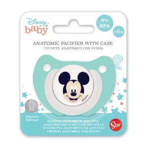 Aναστρέψιμη πιπίλα μωρού με θήκη Disney Mickey