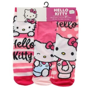 Hello Kitty 3-Pack Socks Size: 23-34