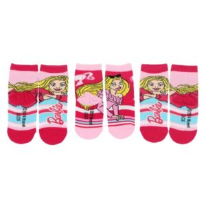 Barbie 3-Pack Socks Size: 23-34