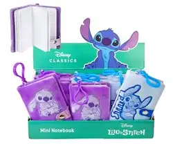 Disney Lilo & Stitch Mini Plush Notebook 7x10cm + bag clip in display (12)