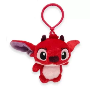 Disney Lilo and Stitch Pink Red 3D plush figure with hanger, bag charm 12 cm