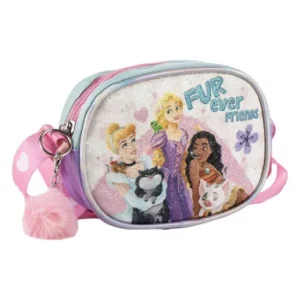 Τσάντα ώμου με glitter Disney Princess Size: 14.5×10.5×4 cm