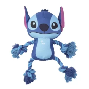 Disney Lilo and Stitch Alien squeaky rope dog toy 26 cm