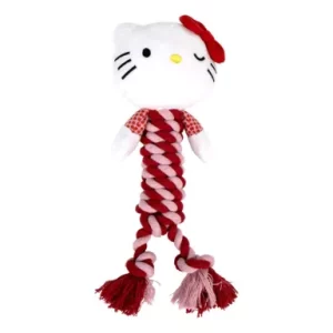 Hello Kitty Red squeaky rope dog toy 30 cm