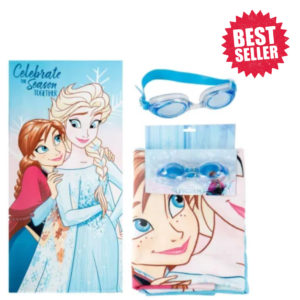 Σετ πετσέτα θαλάσσης- γυαλιά κολύμβησης Disney Frozen