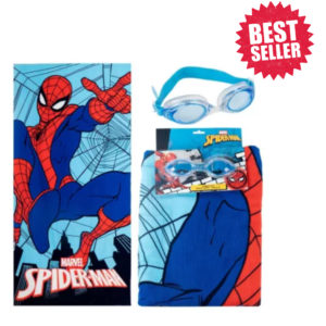 Σετ πετσέτα θαλάσσης- γυαλιά κολύμβησης Spider-man
