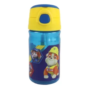 Paw Patrol Rubble plastic straw bottle with hook 350 ml