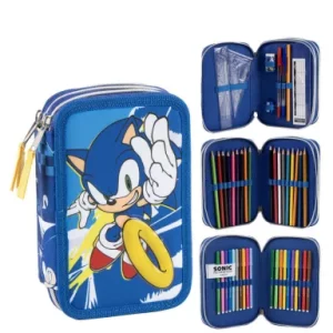 Κασετίνα γεμάτη Sonic Size: 13x20x7 cm