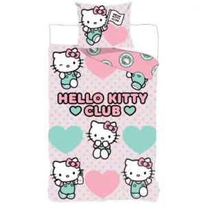Σετ παπλωματοθήκη – μαξιλαροθήκη Hello Kitty 140×200cm, 70×90 cm