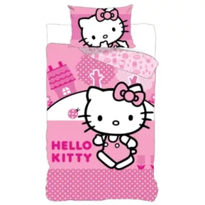 Σετ παπλωματοθήκη – μαξιλαροθήκη Hello Kitty 140×200cm, 70×90 cm