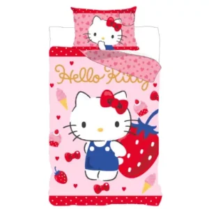 Σετ παπλωματοθήκη – μαξιλαροθήκη Hello Kitty 140×200cm, 70×90 cm