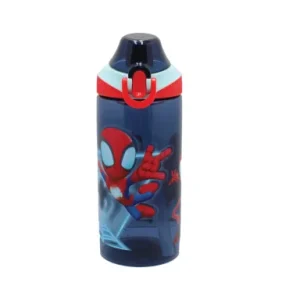 Spiderman Spidey Web plastic straw bottle with clip 450 ml