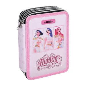 K-pop Demon Hunters Pink 3-tier filled pencil case