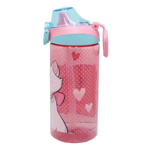 Disney Marie Adorable plastic straw bottle with hook 450 ml