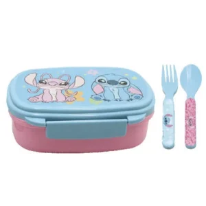 Disney Lilo and Stitch Alien 626 sandwich box + cutlery set