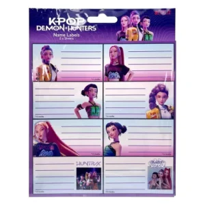 K-pop Demon Hunters Hunter X notebook label, 16 pieces