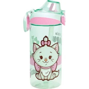 Disney Marie Little Lady plastic straw bottle with clip 450 ml