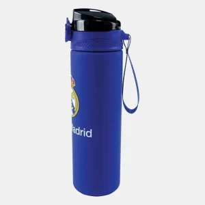 Real Madrid Blue matte plastic straw water bottle 700 ml